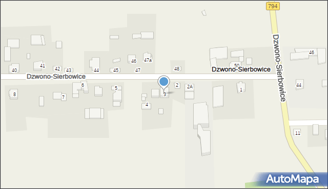 Dzwono-Sierbowice, Dzwono-Sierbowice, 3, mapa Dzwono-Sierbowice