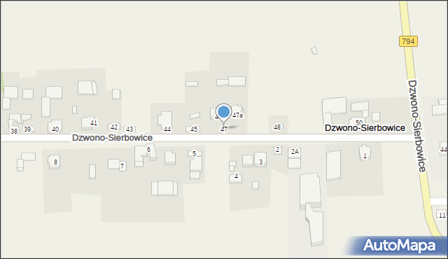 Dzwono-Sierbowice, Dzwono-Sierbowice, 47, mapa Dzwono-Sierbowice