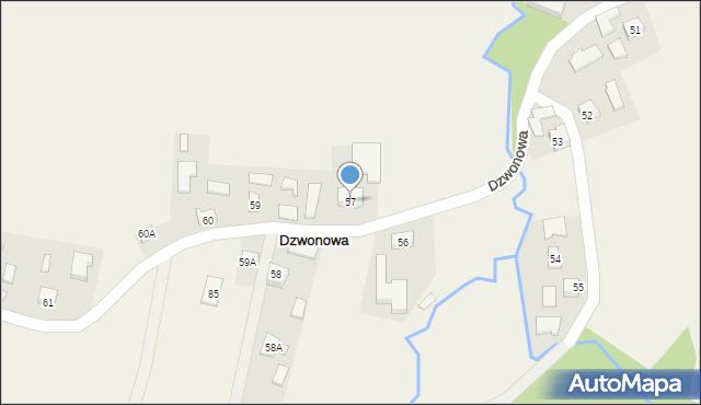 Dzwonowa, Dzwonowa, 57, mapa Dzwonowa