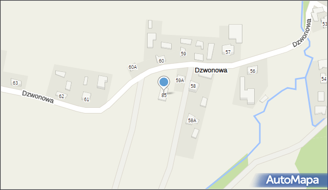 Dzwonowa, Dzwonowa, 85, mapa Dzwonowa