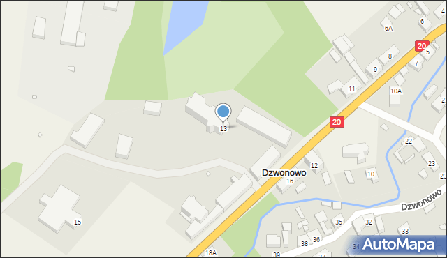 Dzwonowo, Dzwonowo, 13, mapa Dzwonowo