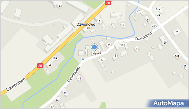 Dzwonowo, Dzwonowo, 38, mapa Dzwonowo