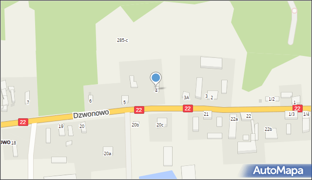 Dzwonowo, Dzwonowo, 4, mapa Dzwonowo