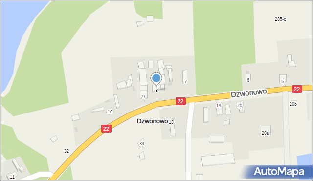 Dzwonowo, Dzwonowo, 8, mapa Dzwonowo