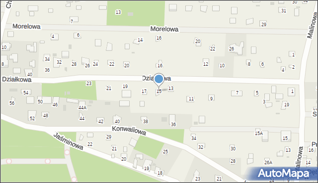 Goławice Drugie, Działkowa, 15, mapa Goławice Drugie