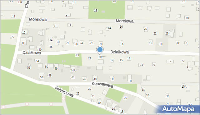 Goławice Drugie, Działkowa, 19, mapa Goławice Drugie