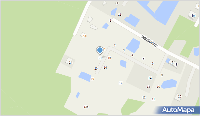 Grabina, Działkowa, 21, mapa Grabina
