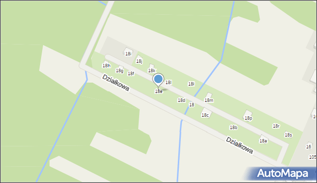 Grabina Radziwiłłowska, Działkowa, 18e, mapa Grabina Radziwiłłowska