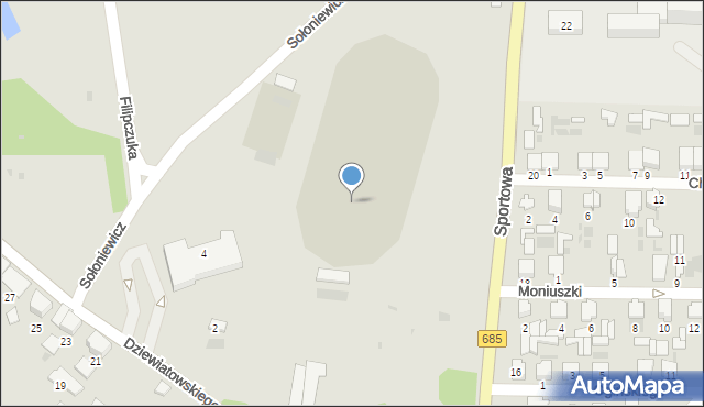Hajnówka, Dziewiatowskiego Antoniego, ks., 2, mapa Hajnówka