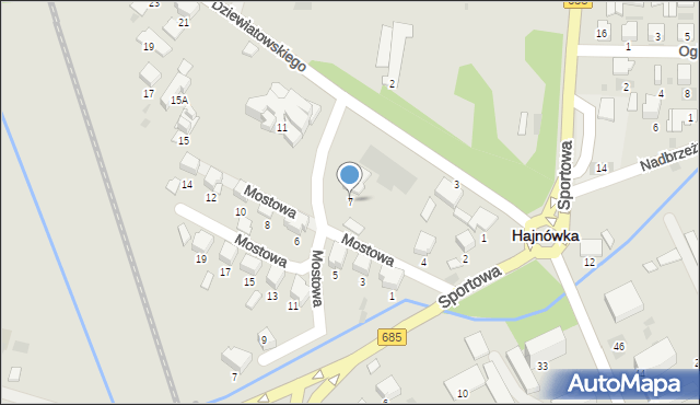 Hajnówka, Dziewiatowskiego Antoniego, ks., 7, mapa Hajnówka