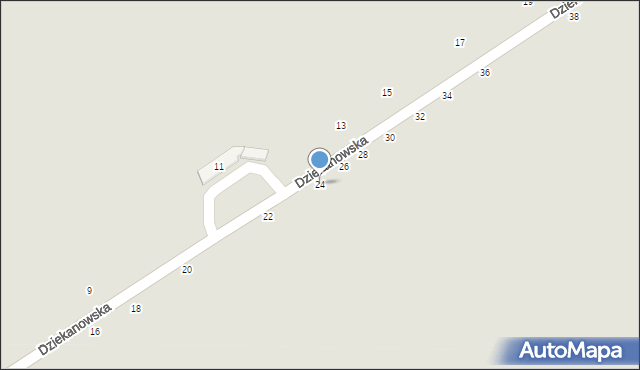 Hrubieszów, Dziekanowska, 24, mapa Hrubieszów