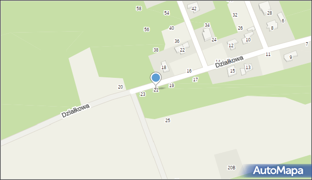 Jaroszowa Wola, Działkowa, 21, mapa Jaroszowa Wola