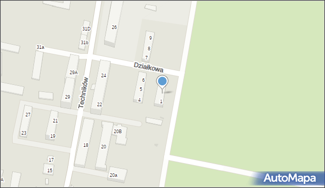 Jelcz-Laskowice, Działkowa, 2, mapa Jelcz-Laskowice