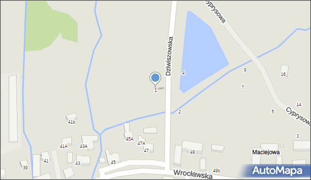 Jelenia Góra, Dziwiszowska, 1, mapa Jelenia Góra