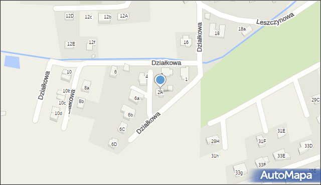 Jeżów Sudecki, Działkowa, 2A, mapa Jeżów Sudecki