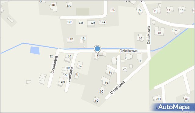 Jeżów Sudecki, Działkowa, 6, mapa Jeżów Sudecki