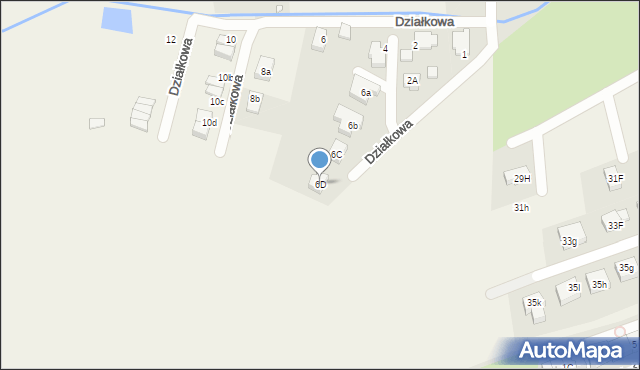 Jeżów Sudecki, Działkowa, 6D, mapa Jeżów Sudecki