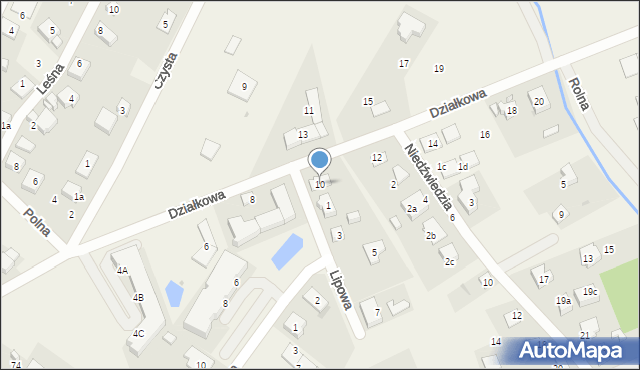 Kamieniec Wrocławski, Działkowa, 10, mapa Kamieniec Wrocławski
