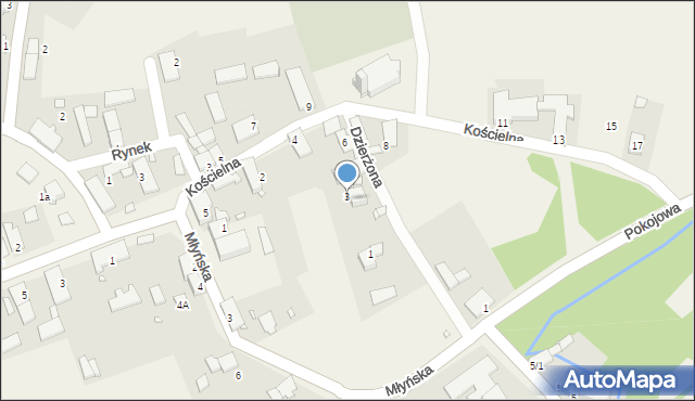 Karłowice, Dzierżona Jana, ks. dr., 3, mapa Karłowice