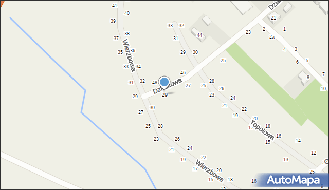 Kobylniki, Działkowa, 29, mapa Kobylniki