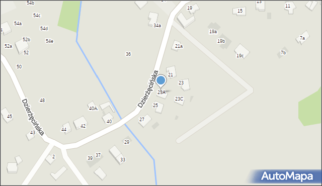 Koszalin, Dzierżęcińska, 23A, mapa Koszalina