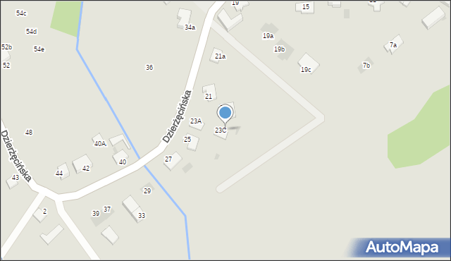 Koszalin, Dzierżęcińska, 23D, mapa Koszalina