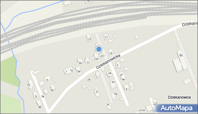 Kraków, Dziekanowicka, 13b, mapa Krakowa