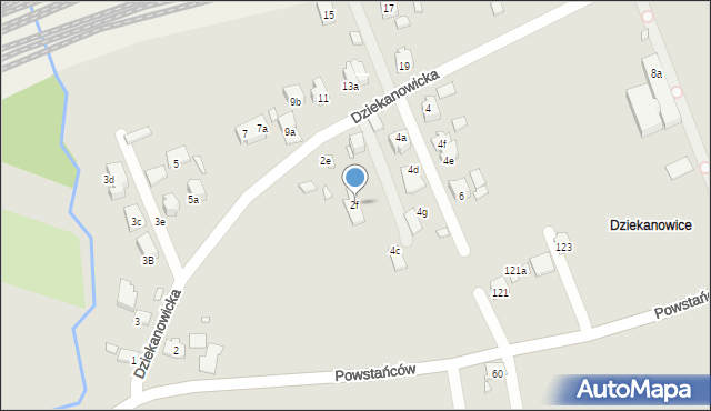 Kraków, Dziekanowicka, 2f, mapa Krakowa