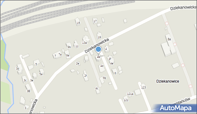 Kraków, Dziekanowicka, 4a, mapa Krakowa