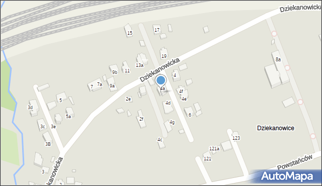 Kraków, Dziekanowicka, 4b, mapa Krakowa