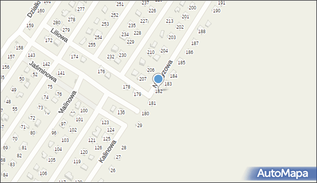 Lgiń, Działki, 182, mapa Lgiń