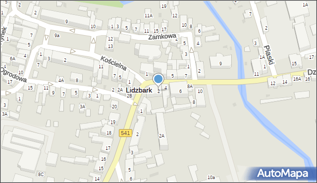 Lidzbark, Działdowska, 2, mapa Lidzbark