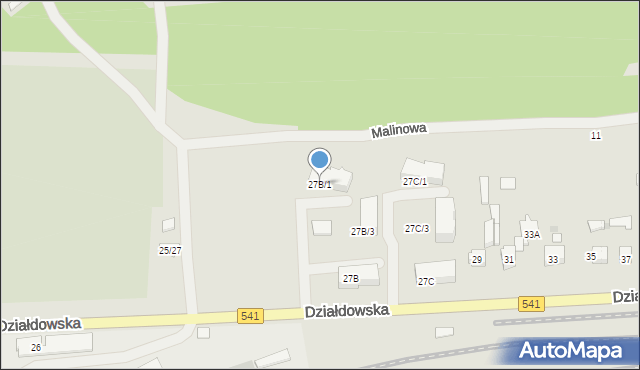 Lidzbark, Działdowska, 27B/1, mapa Lidzbark