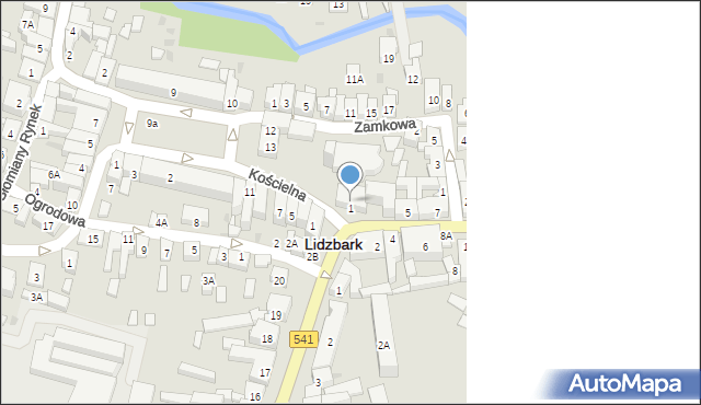 Lidzbark, Działdowska, 3, mapa Lidzbark