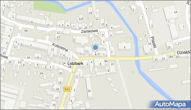 Lidzbark, Działdowska, 5, mapa Lidzbark