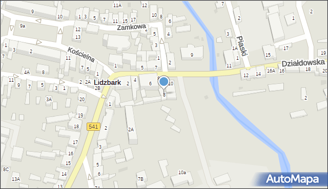 Lidzbark, Działdowska, 8, mapa Lidzbark