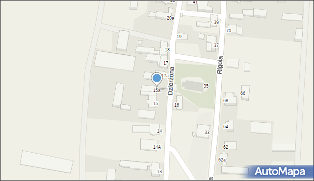 Łowkowice, Dzierżona Jana, ks., 15a, mapa Łowkowice