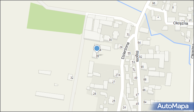 Łowkowice, Dzierżona Jana, ks., 28, mapa Łowkowice