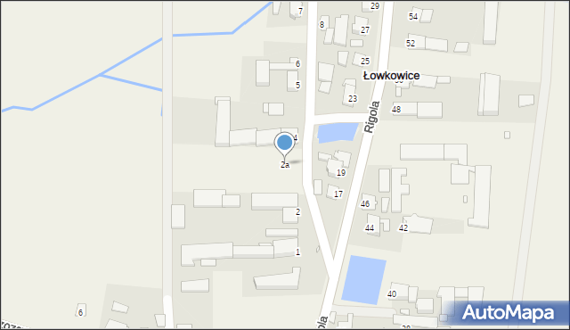 Łowkowice, Dzierżona Jana, ks., 2a, mapa Łowkowice