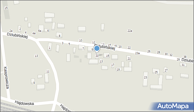 Lublin, Dziubińskiej Heleny, 11, mapa Lublina