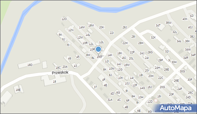 Lublin, Dzierżawna, 10O, mapa Lublina