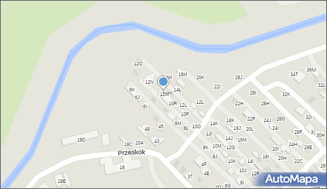 Lublin, Dzierżawna, 12M, mapa Lublina