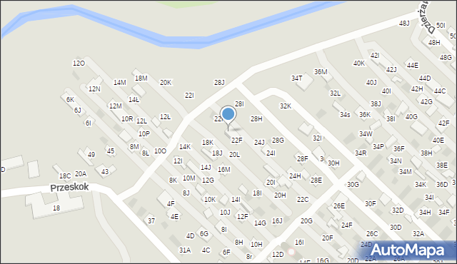 Lublin, Dzierżawna, 22g, mapa Lublina