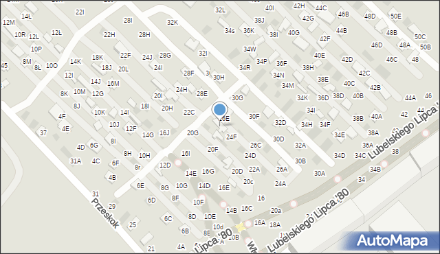 Lublin, Dzierżawna, 24G, mapa Lublina