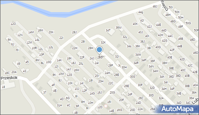 Lublin, Dzierżawna, 28G, mapa Lublina