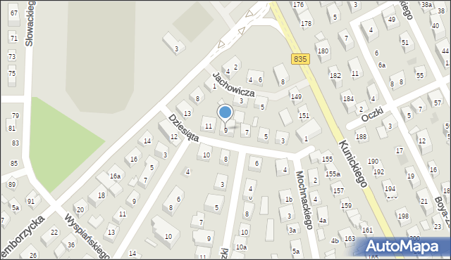 Lublin, Dziesiąta, 9, mapa Lublina