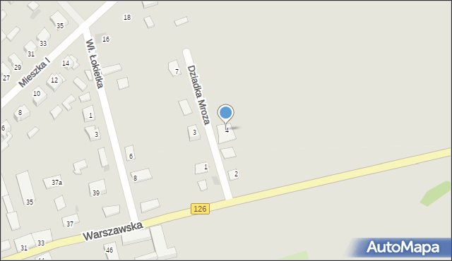 Mieszkowice, Dziadka Mroza, 4, mapa Mieszkowice