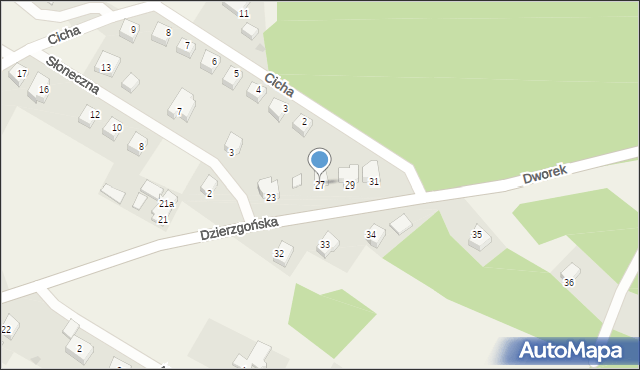 Mikołajki Pomorskie, Dzierzgońska, 27, mapa Mikołajki Pomorskie