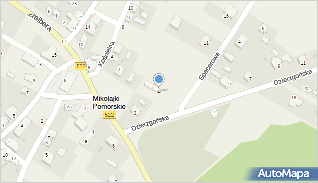 Mikołajki Pomorskie, Dzierzgońska, 3a, mapa Mikołajki Pomorskie