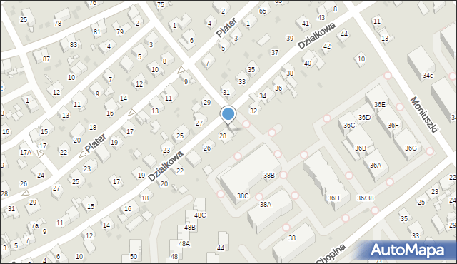 Mysłowice, Działkowa, 30, mapa Mysłowice